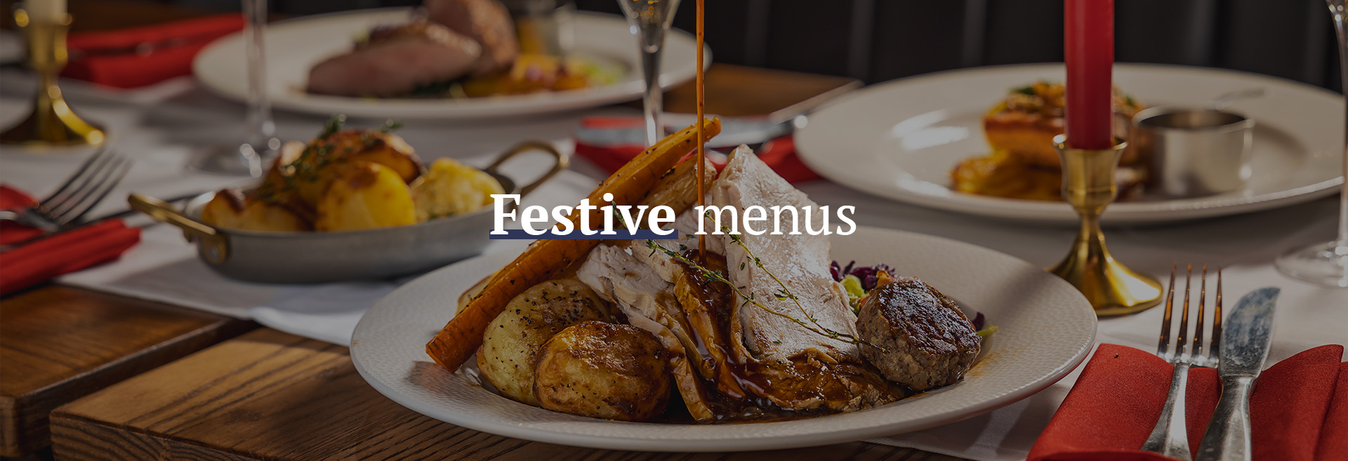 Christmas menu at The Fighting Cocks