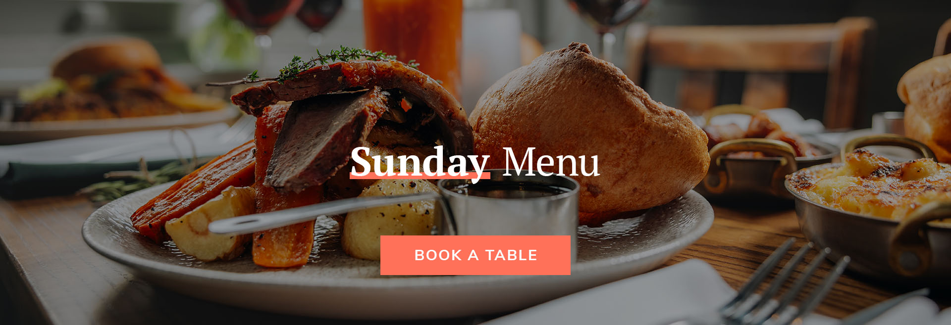 Sunday Menu at The Fighting Cocks