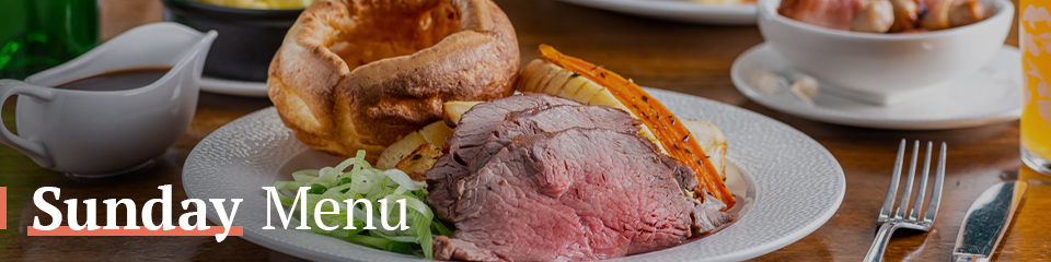 Sunday Menu at The Fighting Cocks